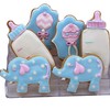 Elephant Baby Shower Cookies- Decorated Shortbread Cookies Individually Wrapped With