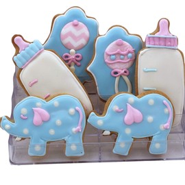 Elephant Baby Shower Cookies- Decorated Shortbread Cookies Individually Wrapped With Bow by BakersDozenToGo (6)