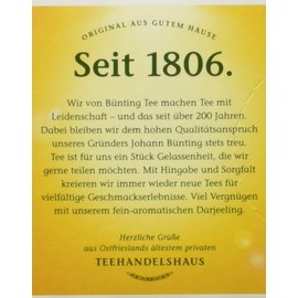 Bünting Tee Darjeeling 20 x 1.75 g Bags, Pack of 6 (6 x 35 g)