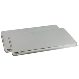 Reston Lloyd Rectangular Burner Cover, Steel, Set of 2, Stainless Look