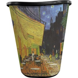 YouCustomizeIt Cafe Terrace at Night (1888) Waste Basket - Double Sided (Black)