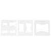 3Pcs 6x6 Inches Butterfly Key Inlay Template Router and Decorative