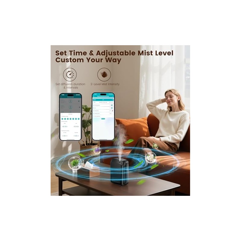 KUNEM Difusor de Aromas para casa Bluetooth Inteligente de 400ML