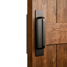 BaiNong 12" Heavy Duty Sliding Barn Door Handle and Pull,Double Sided Hardware Set, Black Gate Handles, Easy Install (1, Black, 12 Inch)