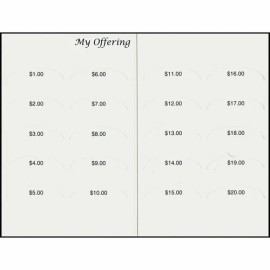 Sterling Gifts 50 - $20 Bilingual My Lenten Offering Church Gleaners, Lent Coin Folders