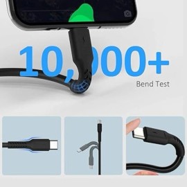 Does Not Apply 6 Inch Short Fast Charging Cord, Durable USB a to USB Type C 3A Cable, 5 Pack