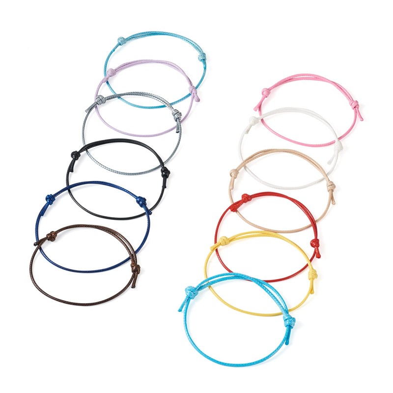 Bestewelry 120pcs Waxed Polyester Cord 1.5mm Braided Beading String Thread