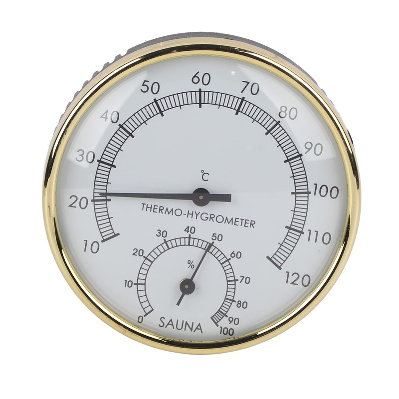 Sauna Room Thermometer, Metal Indoor Thermometer Hygrometer Hygrothermometer Sauna Room