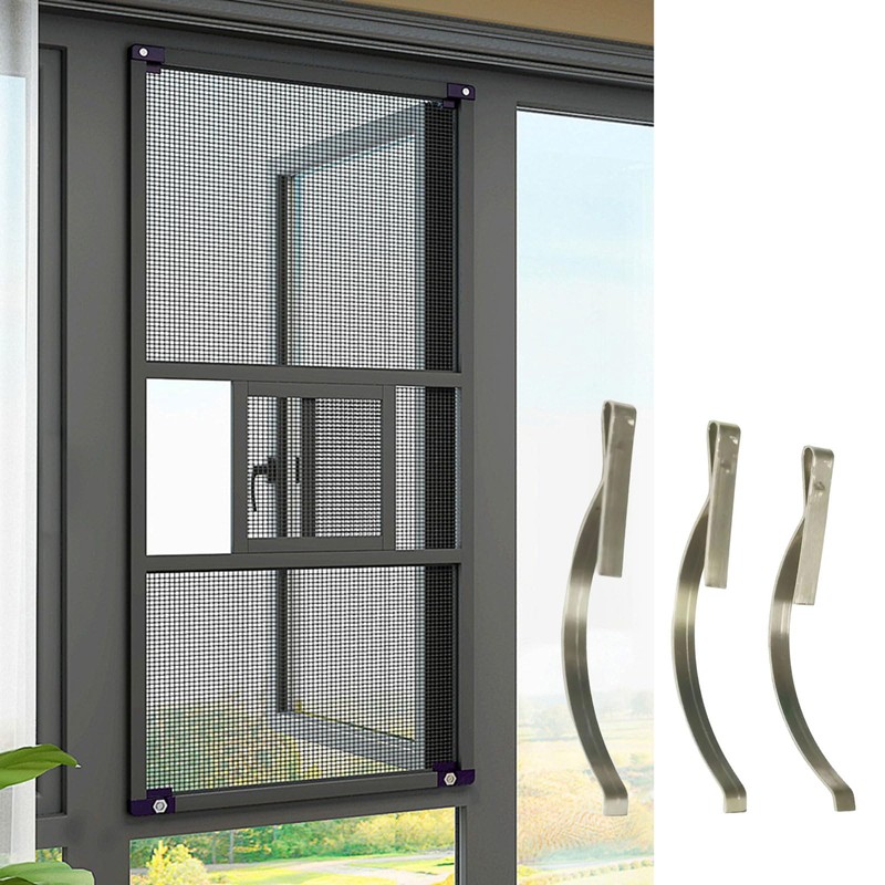 TOPFROP 100pcs Window Screen Tension Clips Steel Flat Spring Corner