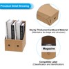 PATIKIL Magazine File Holder Set, 5Pcs Cardboard Foldable Desk File