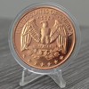 US Quarter Design 1 oz Pure .999 Copper Round Bullion