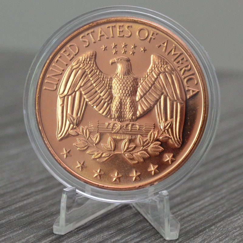 US Quarter Design 1 oz Pure .999 Copper Round Bullion