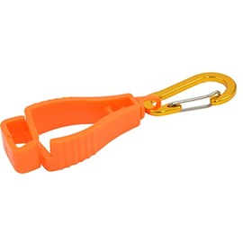 Golf Glove Holder, Clip Type, Carabiner, Work Gloves, Cycling Gloves, Great for Outdoor Activities, Mountain Climbing, Fishing, Wide Range of Occasions (Orange)