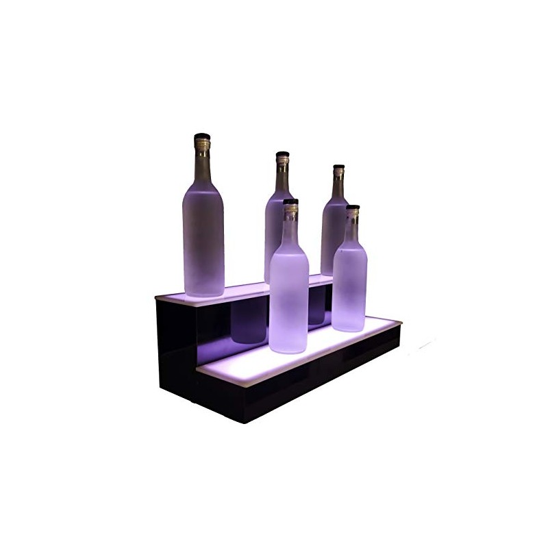 LED Baseline 2 Step Bar Shelf Bottle Glorifier 24"