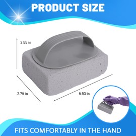 8Pcs Pumice Stone for Cleaning, Pumice Stone Toilet Bowl Cleaner Brush for Inside The Bowl Scrubber with Handle, Scouring Stick Hard Water Toilet Ring Remover for Bathtubs Grills Swimming Pools