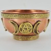 Copper Bowl Triple Moon Small Witch & Magic Accessory for