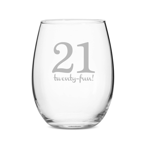 21 Twenty-Fun Stemless 21 oz Wine Glass - Set of