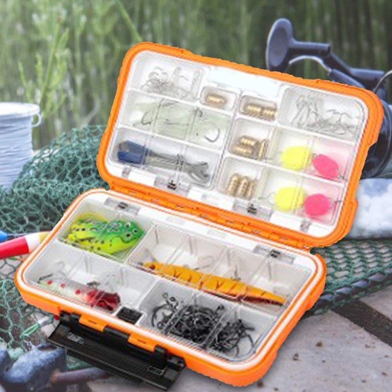Ausla Einstellbare ABS -Fischerei -Tackle -Box -Organizer mit Doppelseitigen Fächern,