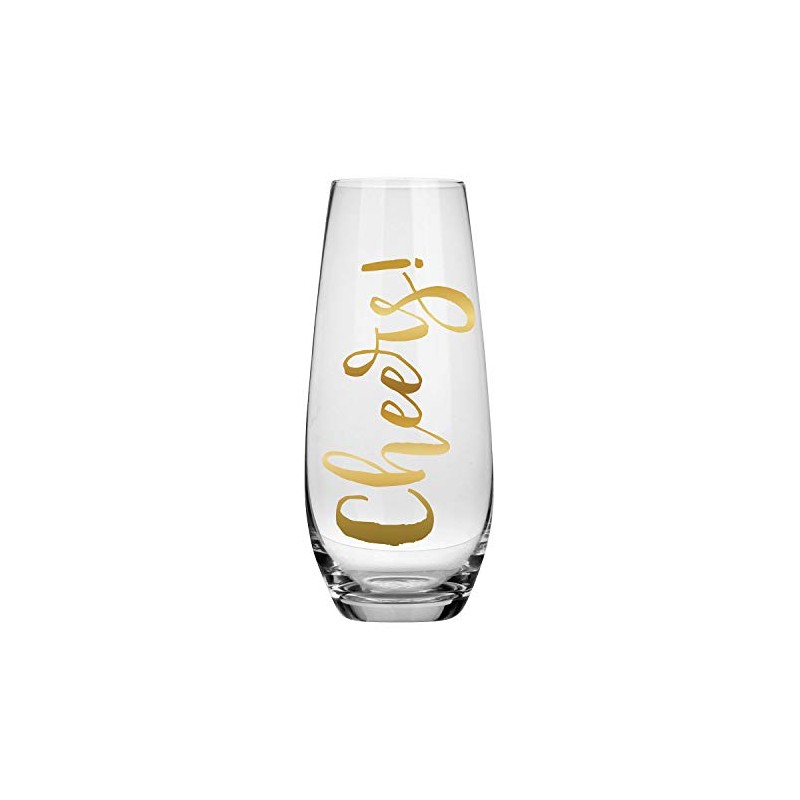 Slant Party Supplies Champagne Glasses - Stemless Mimosa Prosecco Cocktail