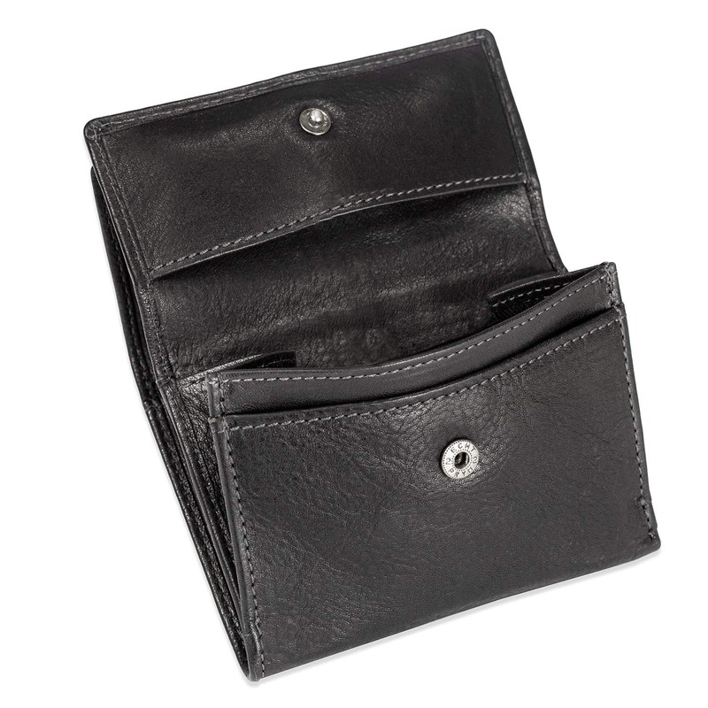 Branco 35250 Women's Small Wallet Genuine Leather Black, black, Classic