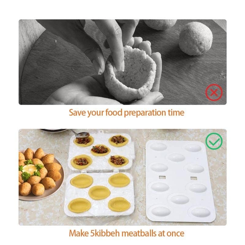 KZPA Meatball Maker Mold Kibbeh Maker Mold Arancini Maker Mold