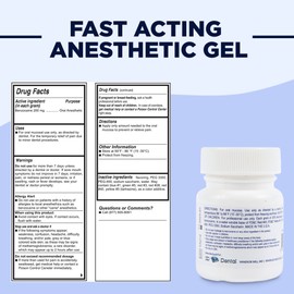 The Essentials Dynamic Dental Candi Caine, Topical Anesthetic Gel, 1 oz, Raspberry Flavor