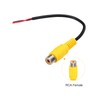 QUARKZMAN 6 Inch Yellow RCA Female Plug Socket Adapter to