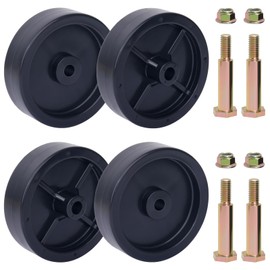 CheeMuii 4 Pack 734-0973 Deck Wheels Kit 4 Pcs Mower Deck Wheels Replace for 112-0337 734-0973 Fit for 32" 38" 42" 44" 46" 48" Riding Lawn Mower Deck