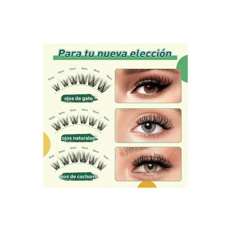 Extensiones De Pestañas Kit 144pcs Mixta Gruesa Y Natural
