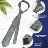 Alizeal Mens Floral Patterned Wedding Party Tie with Pocket Square