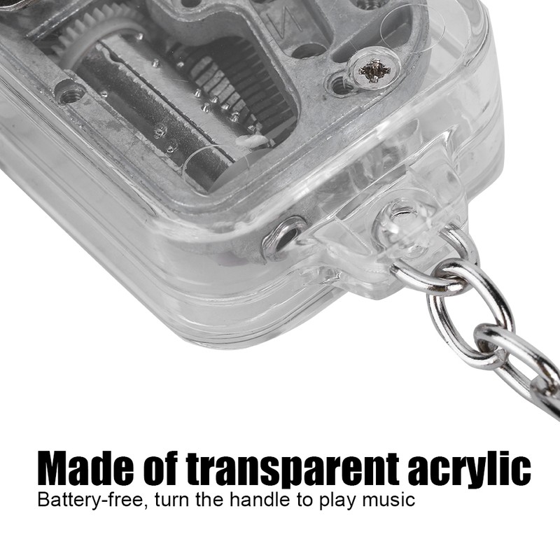 2pcs Mini Music Box Key Chain Exquisite Pendant Key Chain