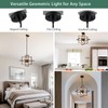 Avzkcy Black Farmhouse Chandelier Ceiling Light Fixtures, 8-Light Geometric Pendant