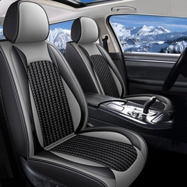 TTX LIGHTING Front Car Seat Covers for 2003-2025 Honda Civic LX,Sport,EX,EX-L,Touring,EX-T,Hybrid,LX-P,SE,LX-S,DX-VP,GX,Sport Touring: Breathable Ice Silk Seat Covers（2pcs, Black&Gray）