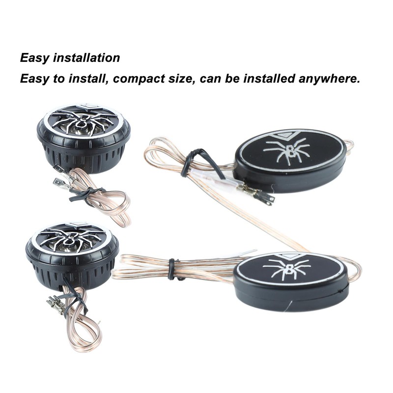 Car Loudspeakers Stereo Round Tweeter with Chrome Plated Spider Pattern