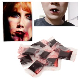 10 Sacchetti 3ml di Sangue Finto di Halloween per Spettacoli Televisivi Che Simulano gli Effetti del Vomito