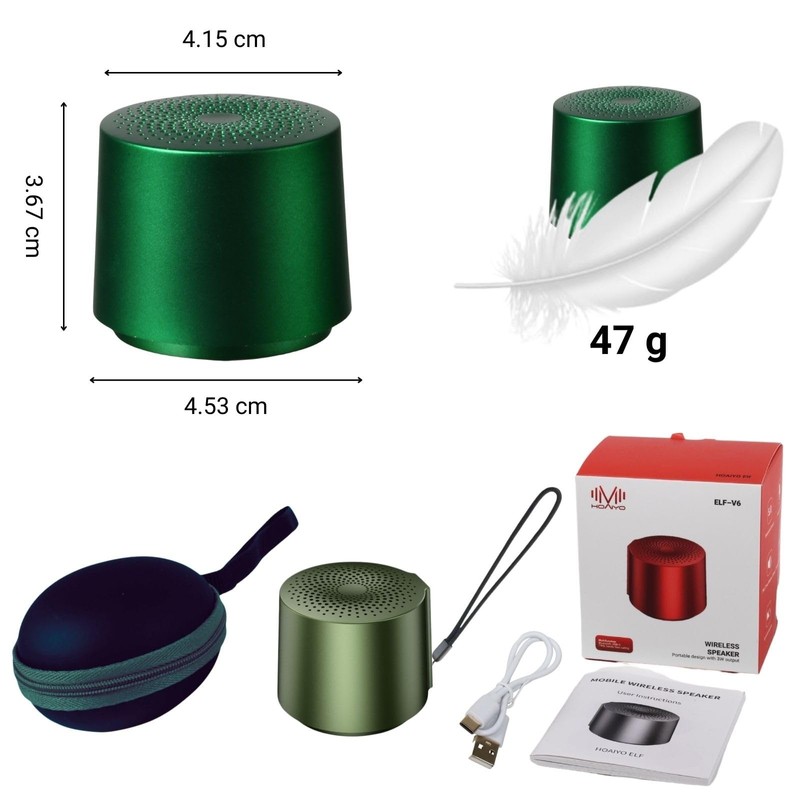 HOAIYO TWS Portable Wireless Speaker with Built in Mic and