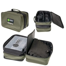 Zeck Rig Bag Pro 29 x 19 x 18 cm - Tackle Bag + Tackle Box for Fishing Accessories for Catfish Fishing, Fishing Bag for Small Parts and Leaders, Green, Fishing