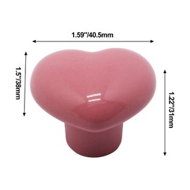 SWZHAI 10 Pcs Black Ceramic Cabinet Knobs, Heart Shaped Drawer Knobs Kitchen Cabinet Dresser Pulls Handles, Decorative Cabinet Door Knobs for Furniture Cupboard Closet