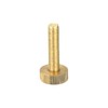 sourcing map Knurled Thumb Screws, M8x35mm Flat Brass Bolts Grip