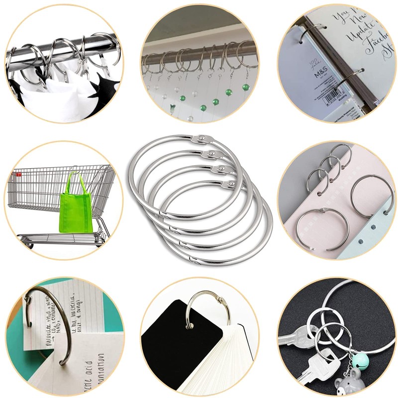 24 Pack Shower Curtain Rings, Rustproof Decorative Shower Curtain Hooks
