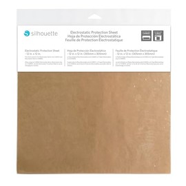 Silhouette Electrostatic Mat Protection Sheet - Transparent, Static-Grip Layer to Protect Surfaces & Hold Materials in Place for Cameo 5 (Electrostatic Mats) & Curio 2 (Tray) - 12 x 12 inches (2 Pack)