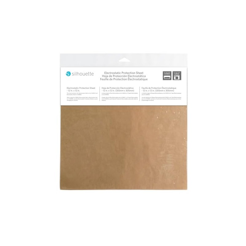 Silhouette Electrostatic Mat Protection Sheet - Transparent, Static-Grip Layer to