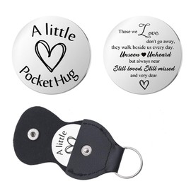 Guqqeuc Remembrance Poken Hug Gift for Loss of Mom Dad Bereavement Gifts for Sister Brother Memorial Gift for Men Women Friend Bestie Sympathy Remembrance Gifts for Loss of Loved One Gifts Keyring