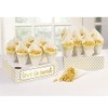 Gold Dots Wedding Snack Cones & Tray, 42 Pcs