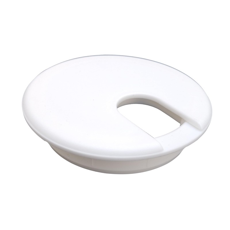2 Pack Rok Hardware 3" (76mm) White Round Computer Desk