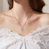 JiaYangJY Silver Guardian Angel Necklace 18K White Gold Plated Heart