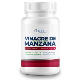 NAIMA Vinagre de Manzana, 100 Cápsulas | Suplemento Alimenticio 100% Puro y Natural| Apoyo Digestivo y Bienestar General| Sin Aditivos
