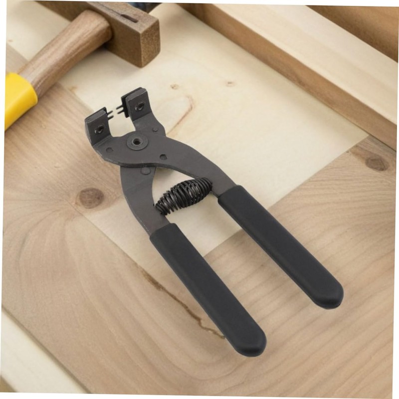 WOONEKY Handheld Leather Hole Punch Tool Ergonomic Carbon Steel Pliers