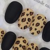 Black Leopard Matte Handmade Nail Tips - Oval / 블랙