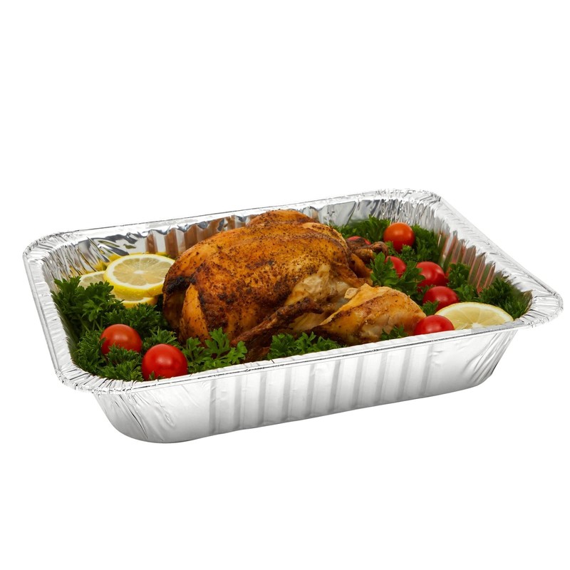 Juvale 20-Pack Half Size Aluminum Pans with Lids - 9x13